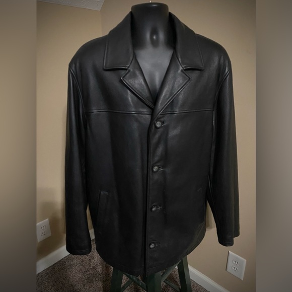 GUESS Mens Leather Jacket - Picture 1 of 4